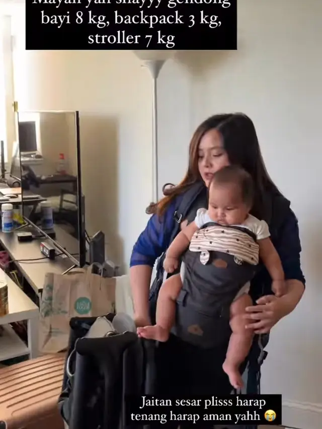 Persiapan Tasya Kamila pulang ke Indonesia tanpa didampingi suami. (Foto: Instagram Stories @tasyakamila)