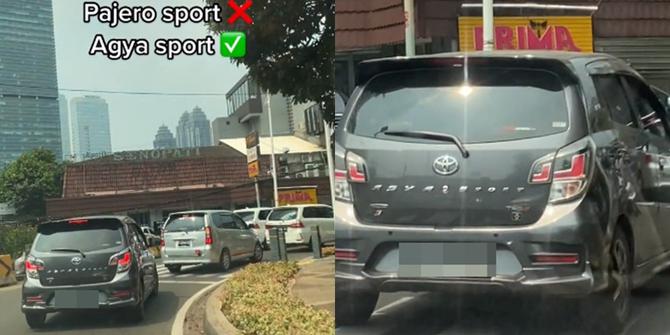 Kocak! Tak Mau Kalah dengan Pajero Sport, Toyota Agya Ini Dilengkapi Embel-embel Sport Juga