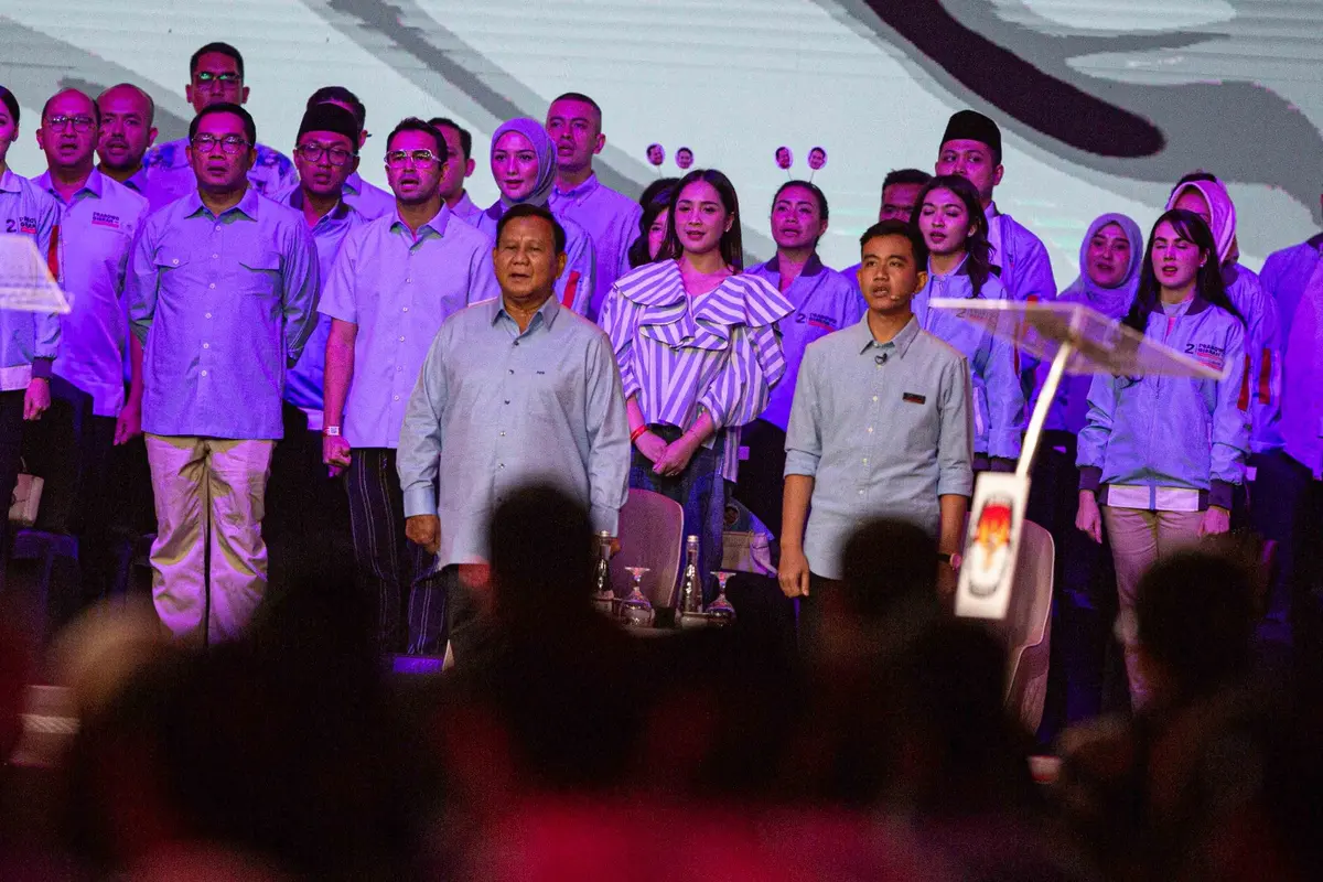 Raffi Ahmad dan Nagita Slavina di Debat Cawapres