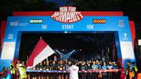 Gelaran lari Run for Humanity (RFH) di Tangerang yang digelar oleh PT Bank Syariah Indonesia Tbk (BSI). (Dok PT BSI Tbk)