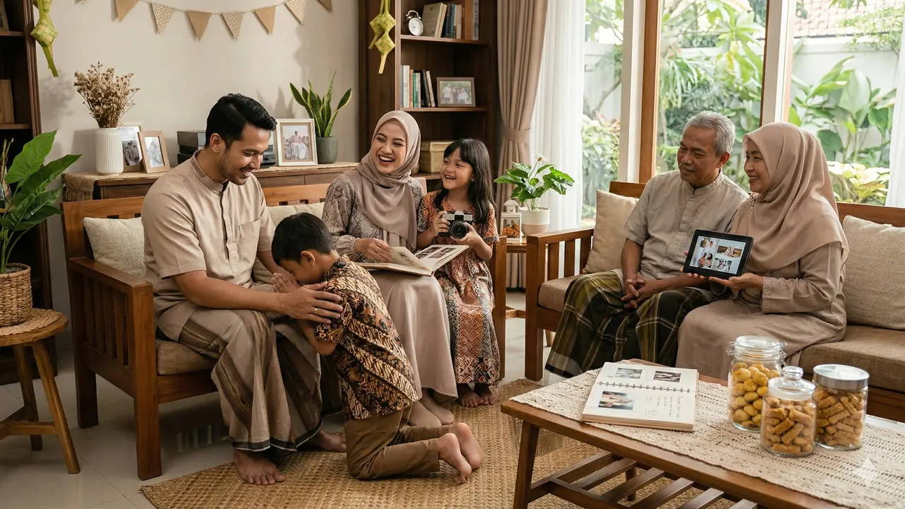 Cara Membuat Tradisi Lebaran Baru untuk Keluarga Muda (Foto: Gemini AI)