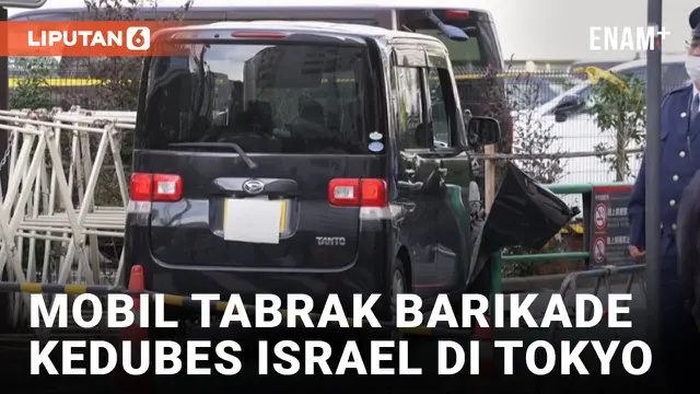 Barikade Dekat Kedutaan Besar Israel di Tokyo Ditabrak Pemobil
