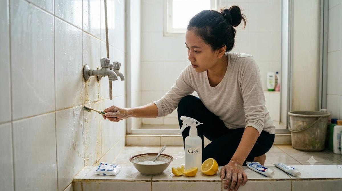 Bahan Dapur untuk Membersihkan Kerak Kamar Mandi