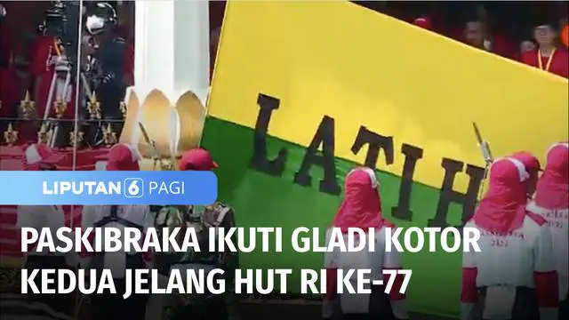 Pada 3 hari jelang Peringatan Ulang Tahun Kemerdekaan Republik Indonesia ke-77, sejumlah persiapan terus dilakukan di Istana Merdeka, Jakarta. Kemarin, seluruh anggota pasukan pengibar bendera pusaka, atau paskibraka mengikuti gladi kotor kedua.