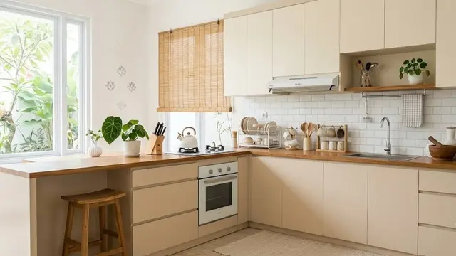 Warna Kitchen Set yang Bikin Dapur Terasa Lebih Luas dan Nyaman (AI Generated)