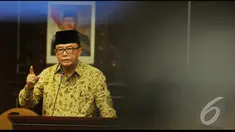 Ketua MPR RI, Sidarto Danusubroto saat menghadiri acara Sarasehan di Nusantara V, di MPR RI, Jakarta, Senin (18/8/2014) (Liputan6.com/Johan Tallo)