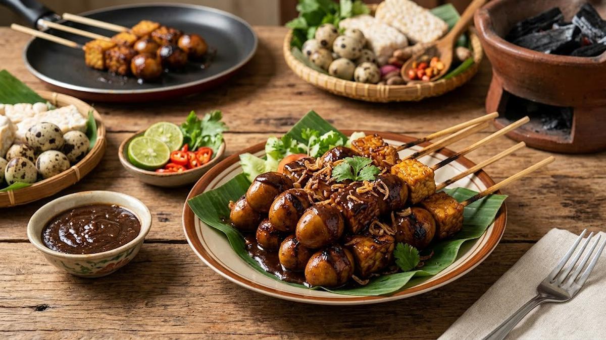 Resep Sate Telur Tempe Petis yang Gurih dan Nagih
