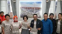 Para pemain Film Dilan 1991 bertemu Gubernur Jawa Barat Ridwan Kamil dalam rangka sosialisasi Hari Dilan. (Huyogo Simbolon)