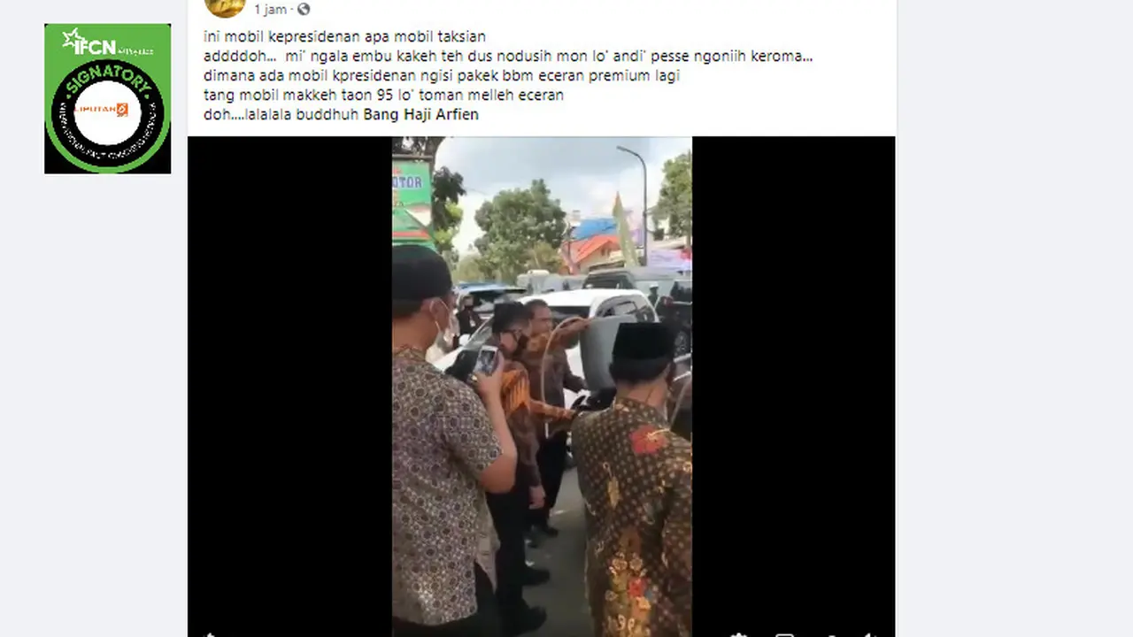 Penelusuran Klaim Video Mobil Kepresiden Mengisi BBM Eceran