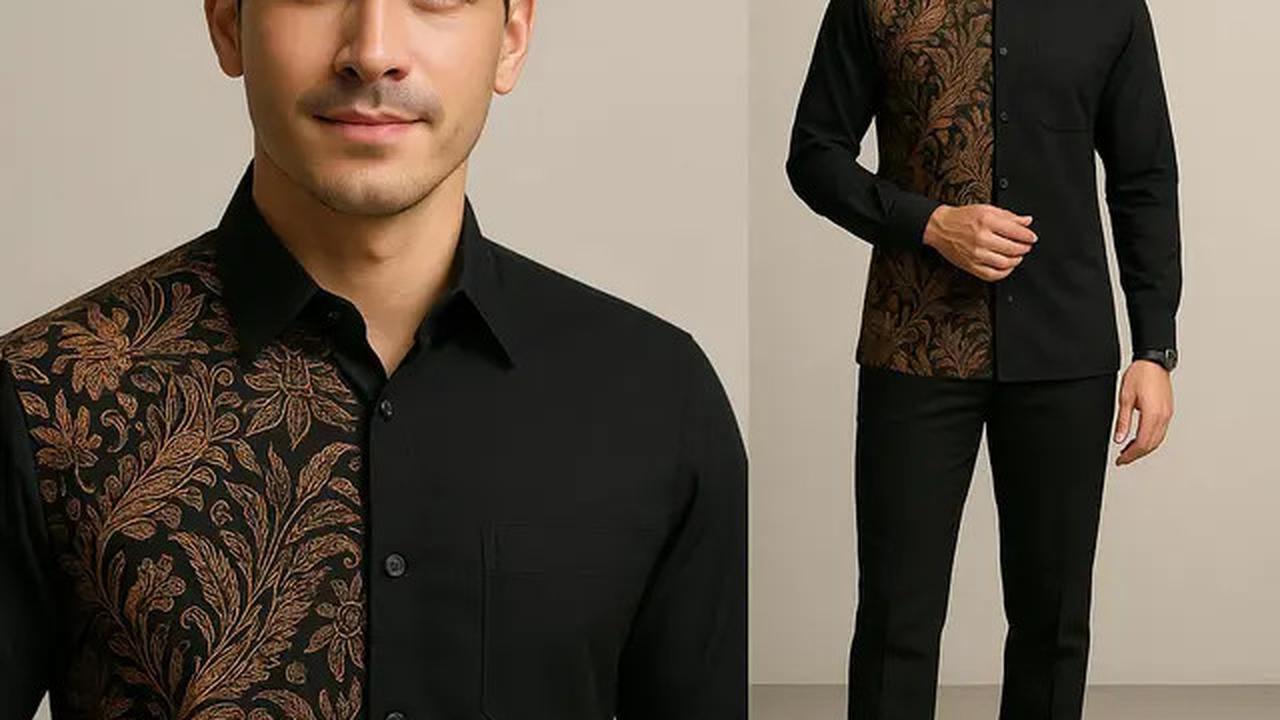10 Model Baju Batik Pria Kombinasi Hitam, Ini Padu Padan yang Bikin Kamu Tampil Keren saat Kondangan