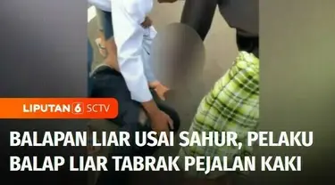 Balapan liar sehabis sahur di Bau-Bau, Sulawesi Tenggara, memakan korban. Seorang pejalan kaki yang menyeberang jalan ditabrak pembalap liar.