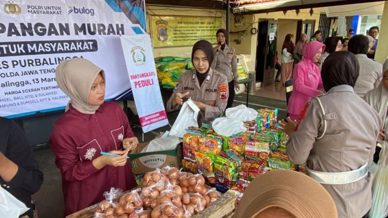 Gerakan Pangan Murah Purbalingga: Polres dan Bulog Sediakan Sembako Terjangkau Jelang Lebaran