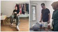 6 Potret Adjie Pangestu Belajar Jalan Usai Alami Cedera Tendon Achilles, Semangat Sembuh
