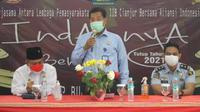 Pembagian ratusan paket sembako untuk warga binaan di lapas Cianjur. (Istimewa).