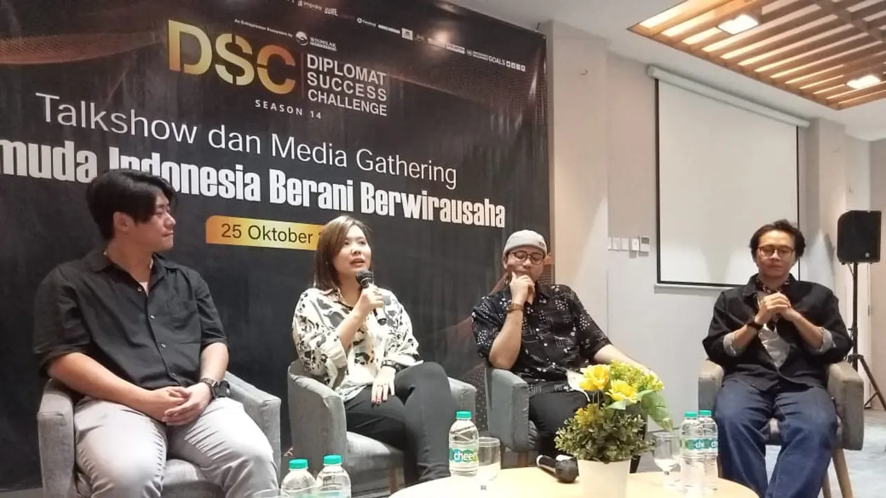 Acara Talkshow dan Media Gathering “Pemuda Indonesia Berani Berwirausaha” yang merupakan rangkaian acara dari Diplomat Success Challenge Season 14 di Jakarta, Rabu (25/10/2023). (Dok DSC)