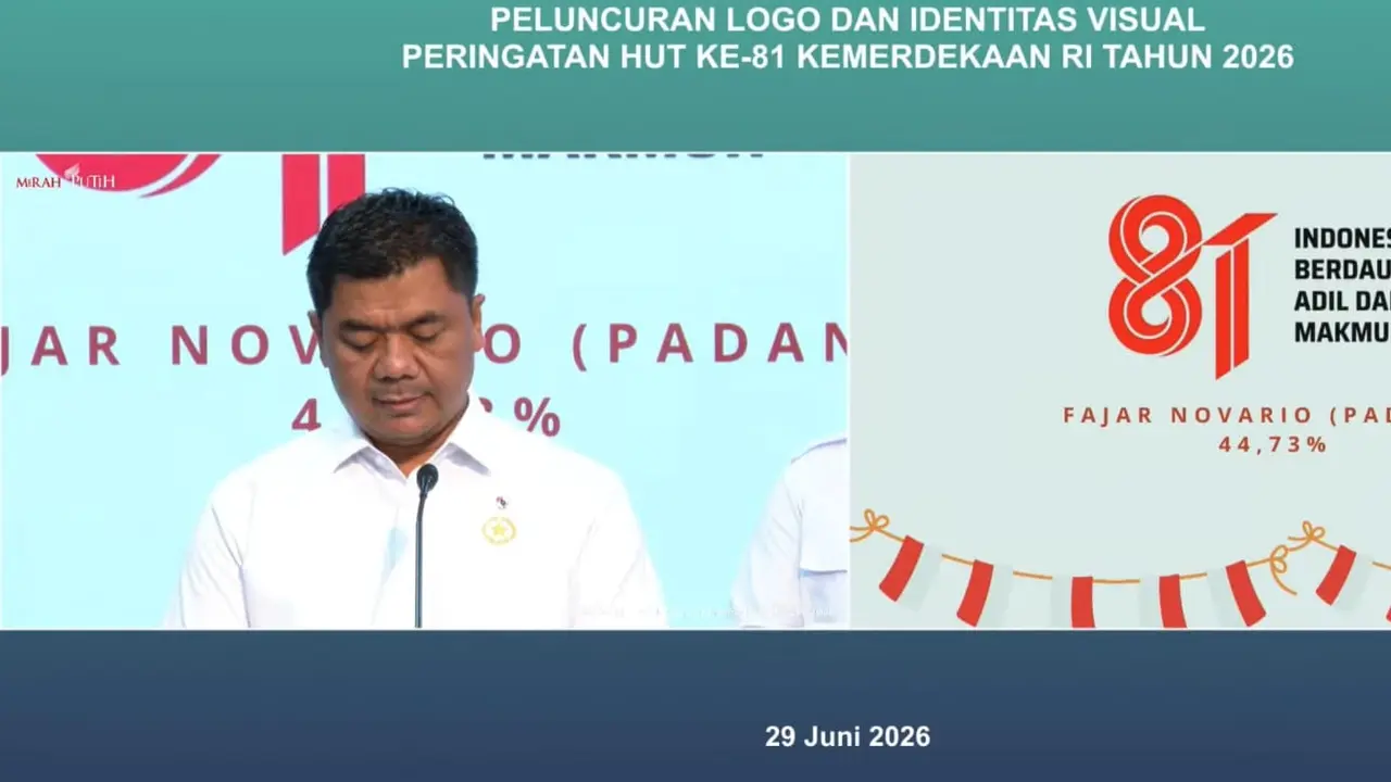 Pemerintah secara resmi meluncurkan logo peringatan Hari Ulang Tahun (HUT) ke-81 Republik Indonesia. (Istimewa)