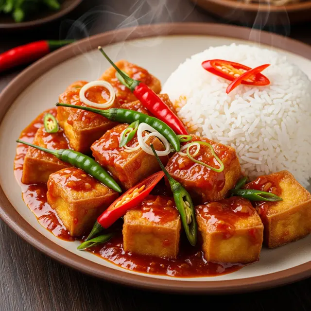Resep Tumis Tahu Pedas Sederhana (Image by Gemini AI)