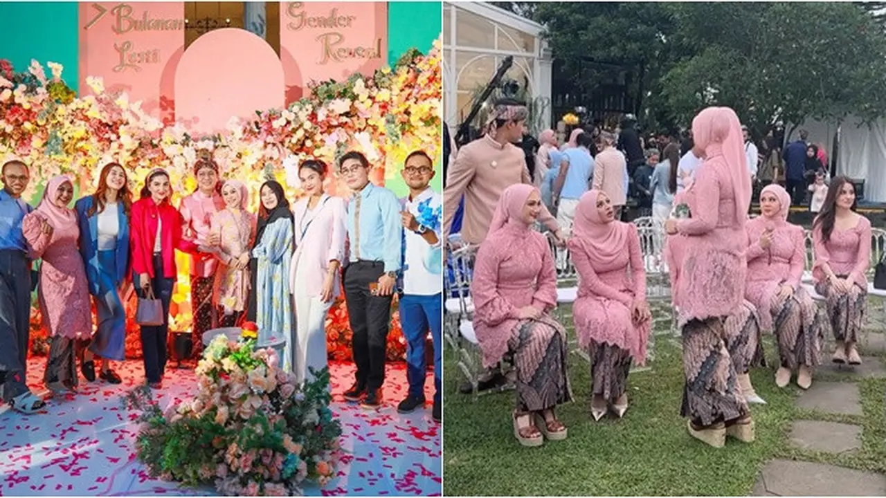 8 Potret Tamu Artis di Gender Reveal Lesti Kejora, Geng Mamayu Bak Bridesmaid