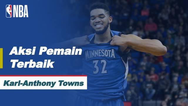 Beriat Video, Deretan Aksi Terbaik Karl-Anthony Towns Saat Minnesota Timberwolves Kalahkan Cleveland Cavaliers di NBA Hari Ini