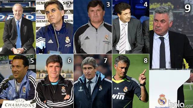 9 pelatih yang dipecat Presiden Real Madrid dalam 12 Tahun terakhir