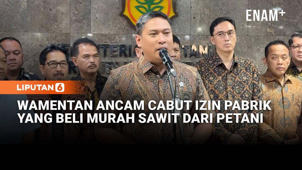 Wamentan Sudaryono Ultimatum Cabut Izin Pabrik yang Beli Murah Sawit dari Petani