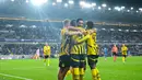 Borussia Dortmund sukses menghajar Club Brugge tiga gol tanpa balas dalam laga matchday 1 League Phase Liga Champions 2024/2025 di Stadion Jan Breydel, Kamis (19/9/2024) dini hari WIB. (AFP/Nicolas Tucat)