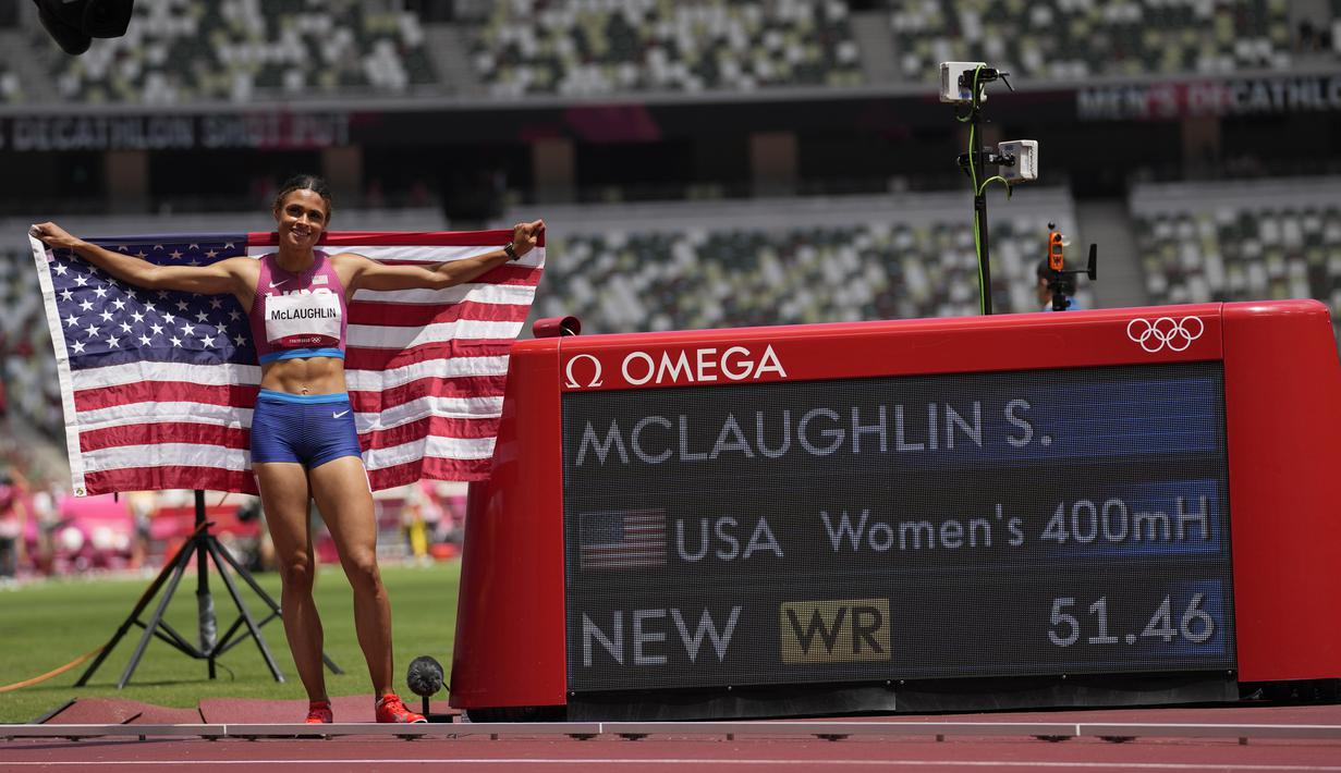 FOTO: Sydney McLaughlin Pecahkan Rekor Dunia di Olimpiade ...