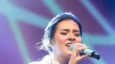 Penyanyi Raisa meramaikan acara Jakarta Urban Gigs yang digelar di parkir kota Kasablanka Sabtu (20/2) malam. (Dezmond Manullang/Bintang.com)