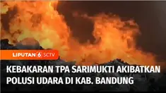 Tempat Pembuangan Akhir sampah Sarimukti di Kabupaten Bandung Barat, Jawa Barat, terbakar pada Senin petang.Terbakarnya salah satu TPA terbesar di Jawa Barat ini membuat kepulan asap dari kebakaran ini menimbulkan polusi udara, satu alat berat juga i...