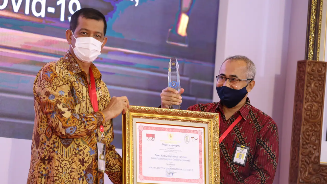RSD Wisma Atlet mendapat penghargaan Inovasi Pelayanan Publik Penanganan Covid-19 (Foto: Istimewa)