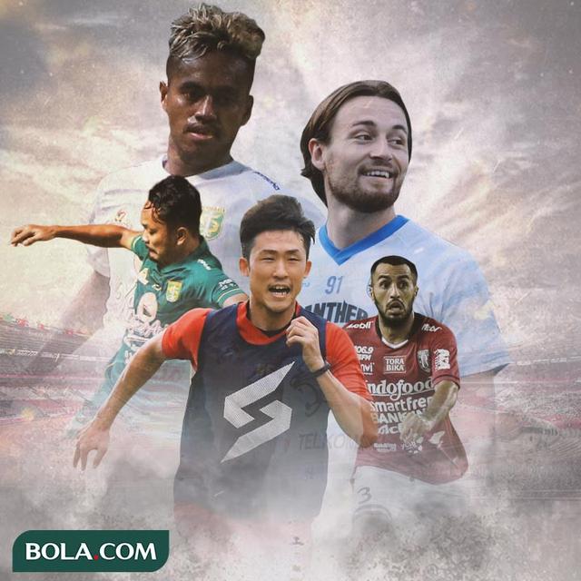 Ilustrasi - Renshi Yamaguchi, M. Alwi Slamat, Marc Klok, Brwa Nouri, Muhammad Hidayat